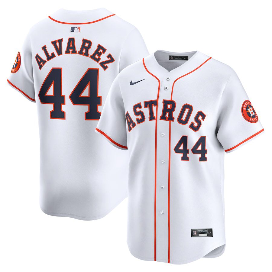 Men Houston Astros 44 Yordan Alvarez Nike White Home Limited Player MLB Jersey